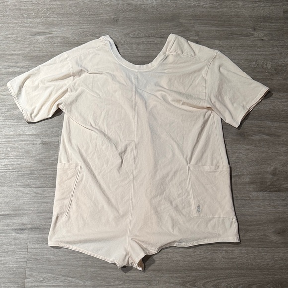 Free People Pants - Free People Hot Shot Tee Romper — Beached Clay